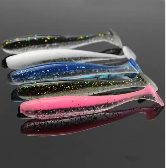 10Pcs/Bag 70mm 90mm 120mm Swim Bait Lure Soft Plastics 2 Inch Saltwater Paddle Tail Swimbait