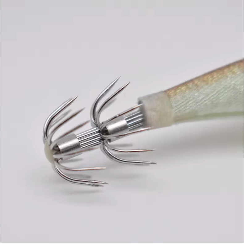 10pcs Luminous Squid Jig Fishing Lures Squid bait - Glow-in-the-Dark, Ideal for Sea & Boat Fishing