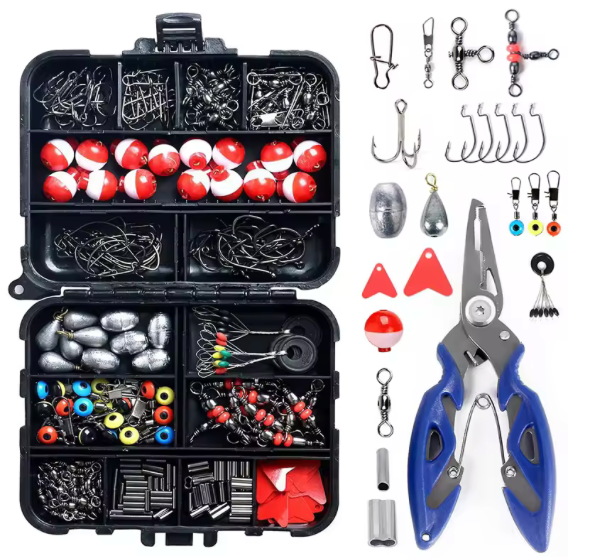 263pcs Outdoor Fishing Accessories Set with Tackle Box