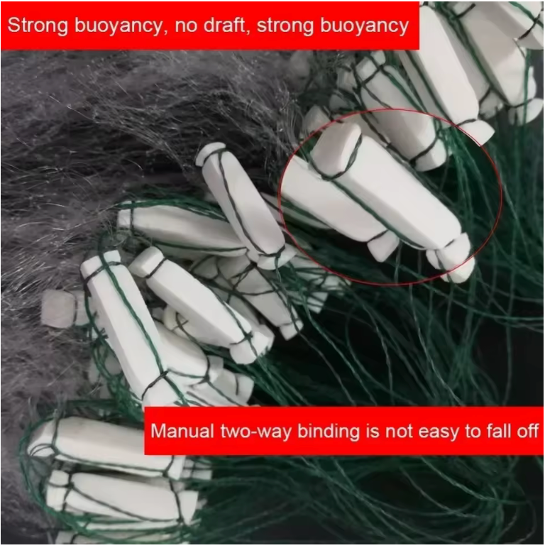 1PC Floating Trap Fishing Net – Exploding Cast Fish Trap with Hooks | Easy Throw Fishnet for Bait & Small Fish